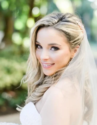 Bridal Hair and Makeup down long blonde