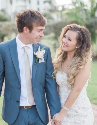 Bridal Hair and makeup down couple